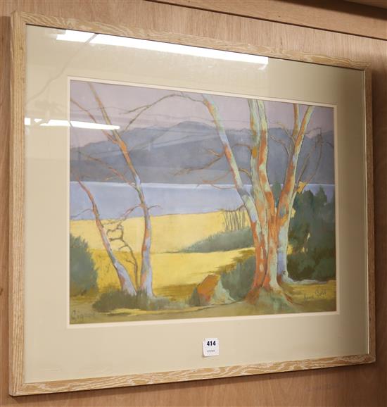 Anne Gould, pastel, Jigaro, signed, 47 x 67cm